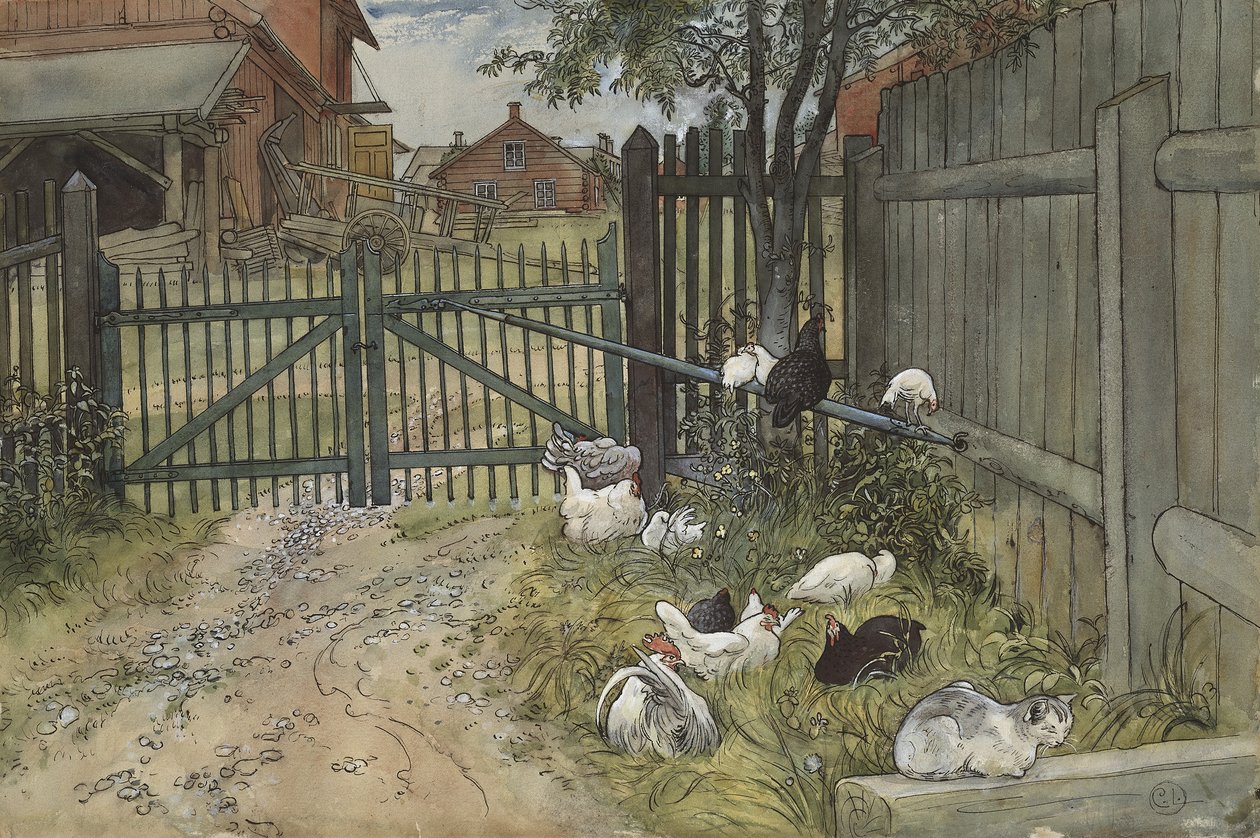 Das Tor, aus der Serie Ein Zuhause, ca. 1895 von Carl Larsson