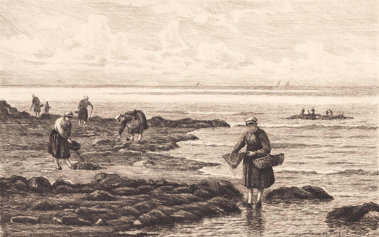 Garnelenfischer in der Bretagne von Carl Locher