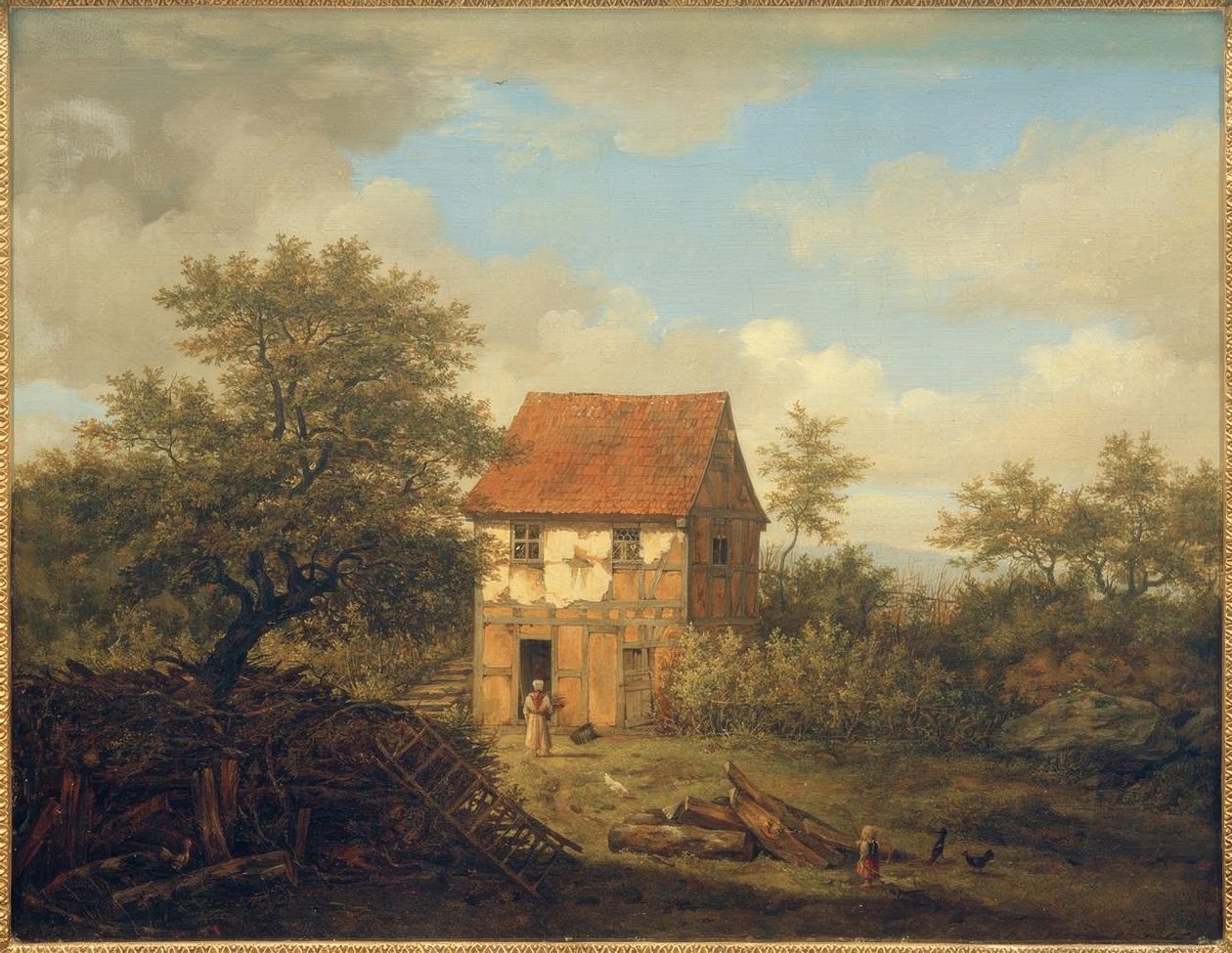 Partie bei Schloss Born im Taunusgebirge von Carl Morgenstern