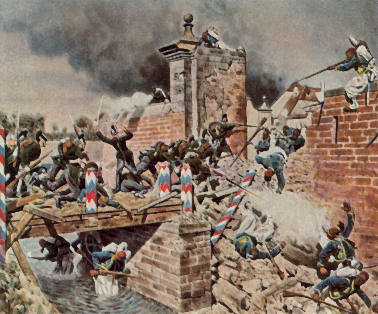 Sturm auf das Landauer Tor in Weißenburg, 4. August 1870 von Carl Rochling