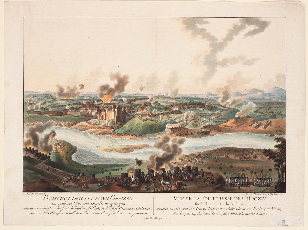Die Belagerung von Khotyn im Jahr 1788, 1788 von Carl Schuetz
