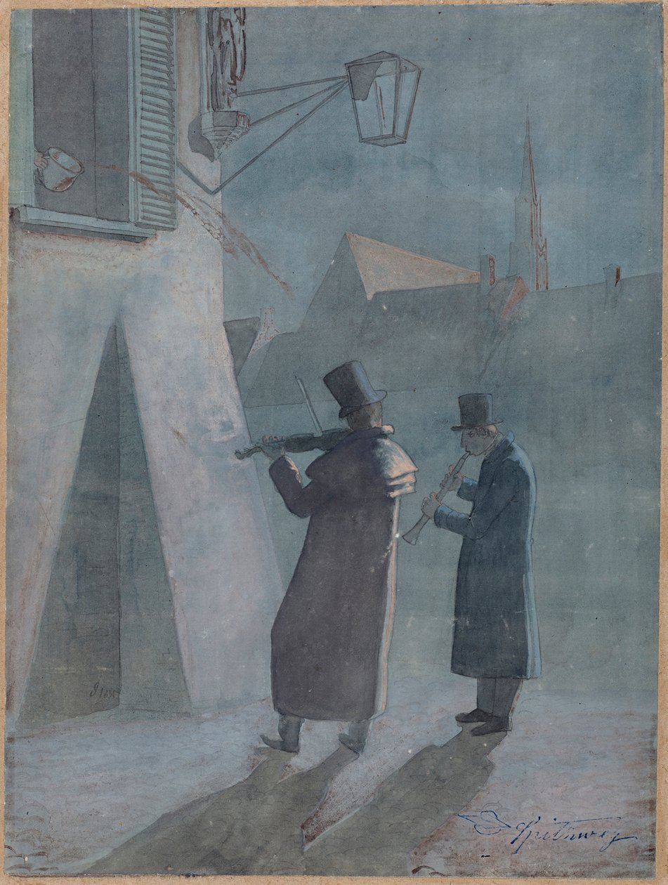 Das unterbrochene Ständchen von Carl Spitzweg