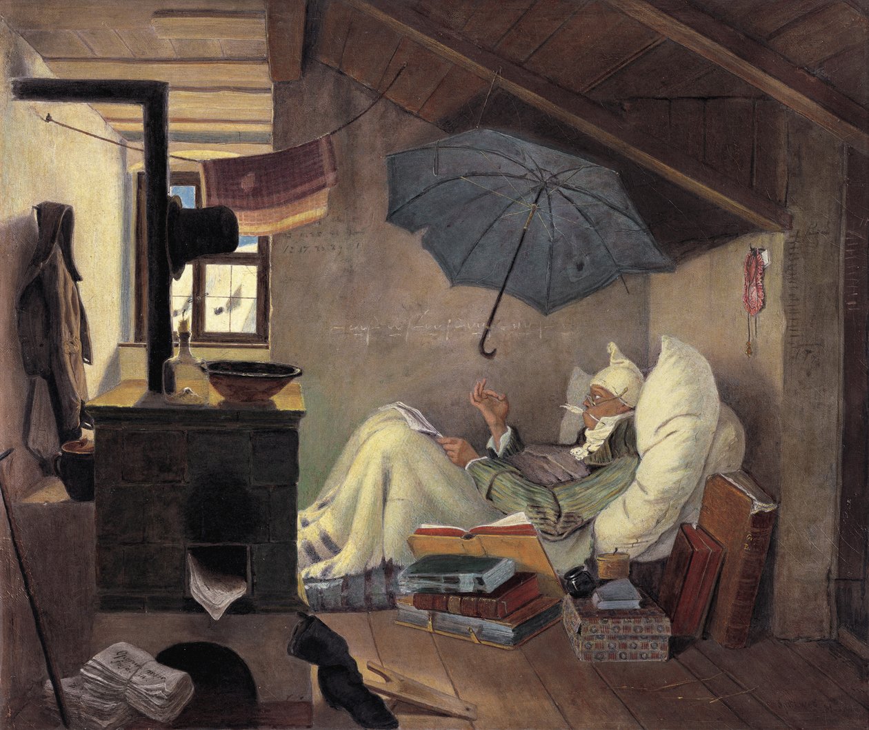 Der Arme Poet 1839 Von Carl Spitzweg Kunstdruck Kaufen