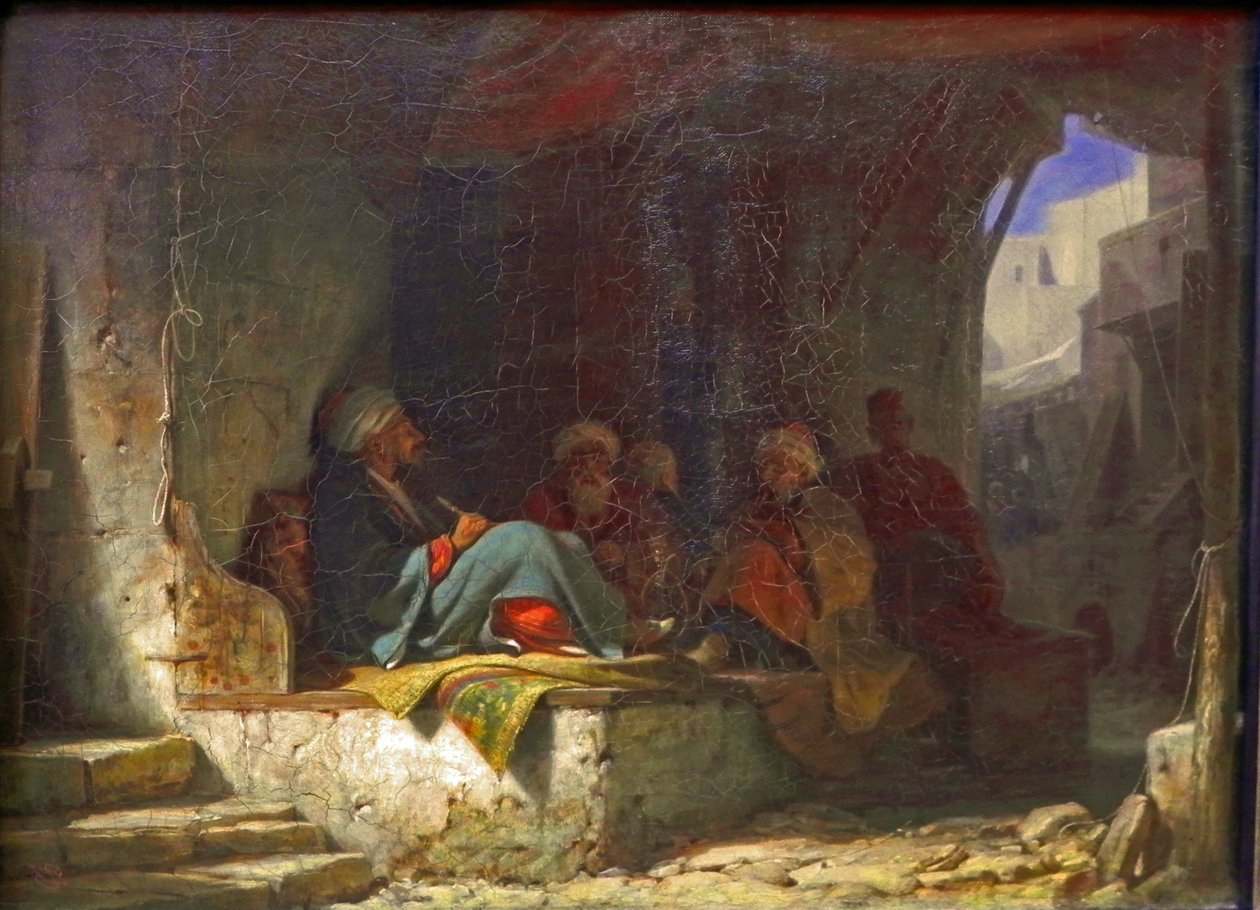 Türken in einem Kaffeehaus von Carl Spitzweg