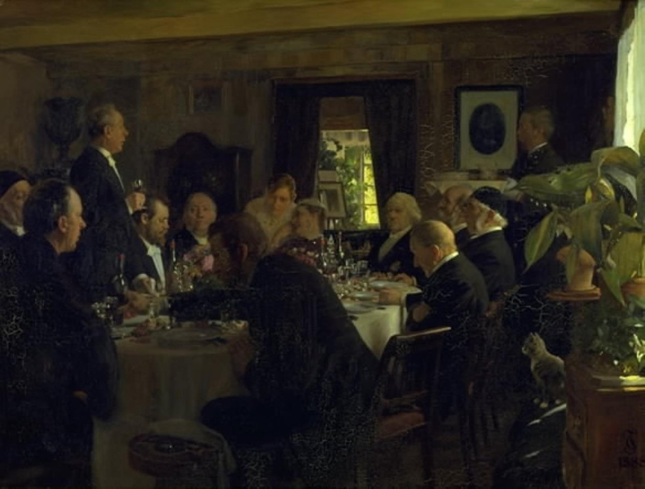 Mittagessen nach der Bischofsvisitation von Carl Thomsen