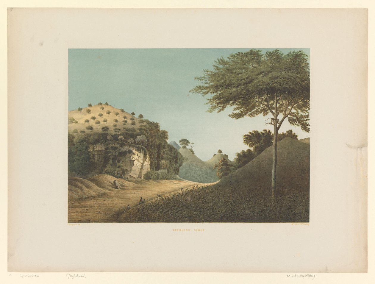 Blick auf eine Landschaft in Gunung Sewu von Carl Wilhelm Mieling (possibly)