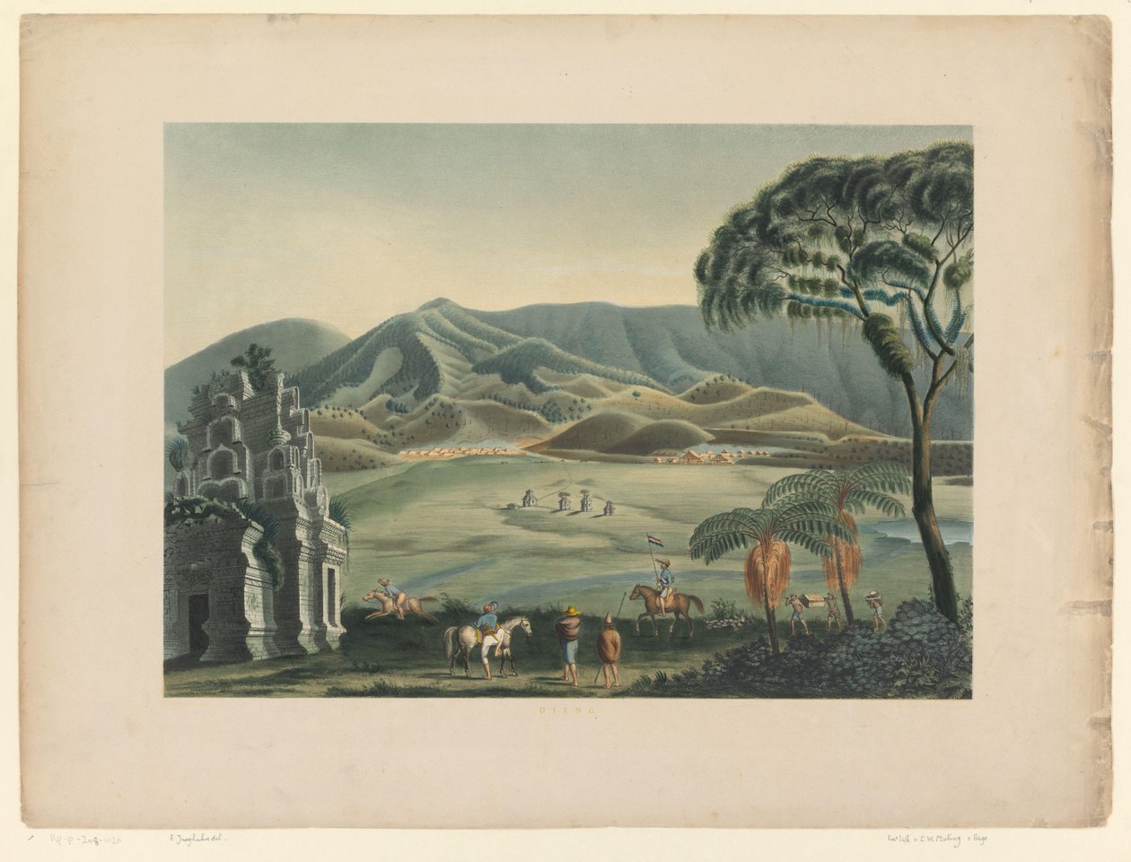Ansicht einer Landschaft auf dem Dieng-Plateau von Carl Wilhelm Mieling (possibly)