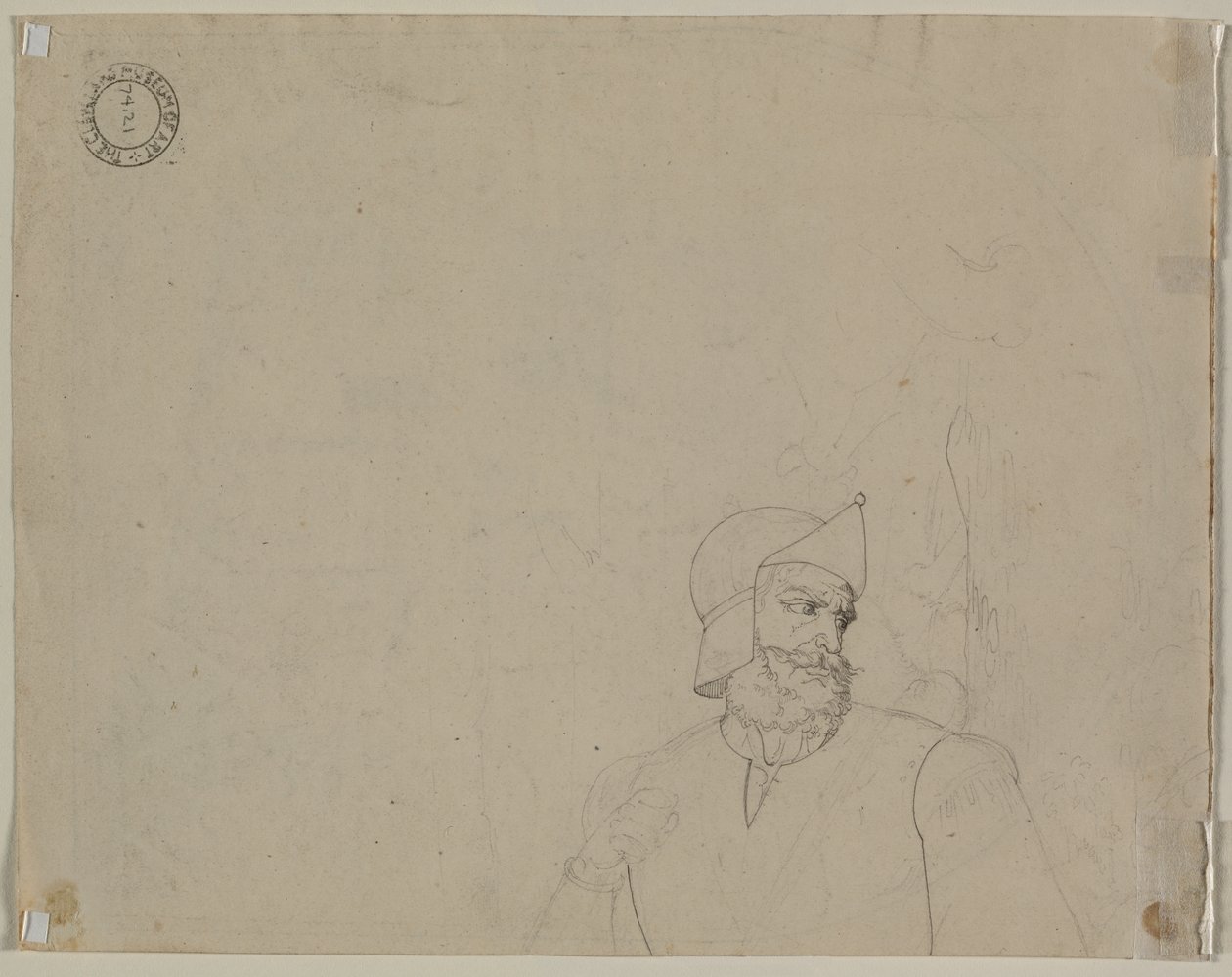 Soldat in einer Landschaft, zweites Viertel des 19. Jahrhunderts von Carl Wilhelm Tischbein