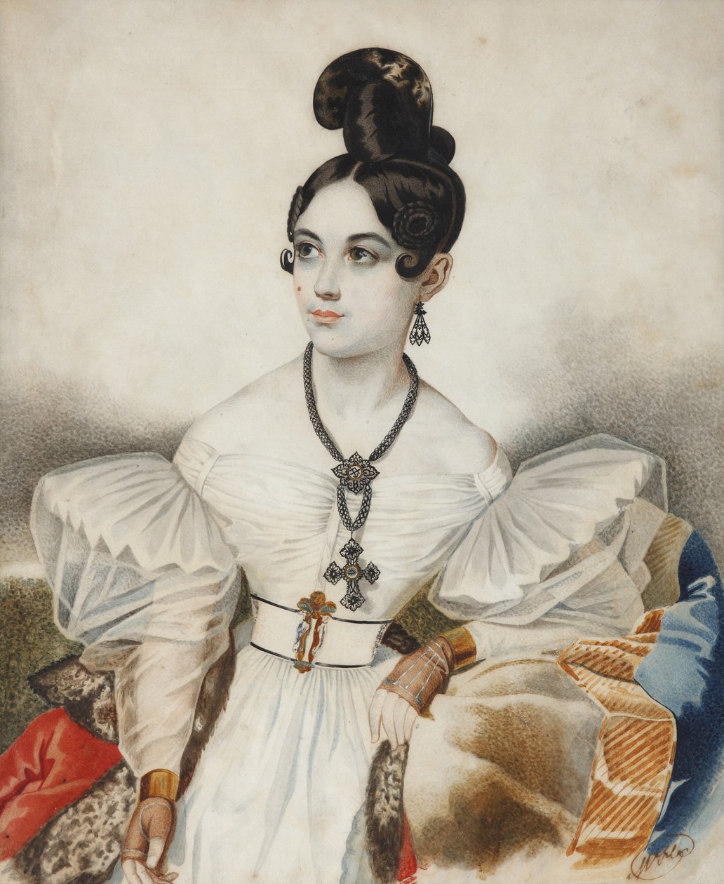 Apollonia Apollinaria Mikhailovna Vielgorskaya 1818-1887, 1830er Jahre von Carl von Hampeln
