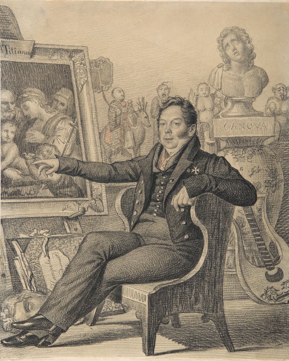 Porträt von Graf Nikita Iwanowitsch Dondukov-Korsakow 1776-1857, 1821 von Carl von Hampeln