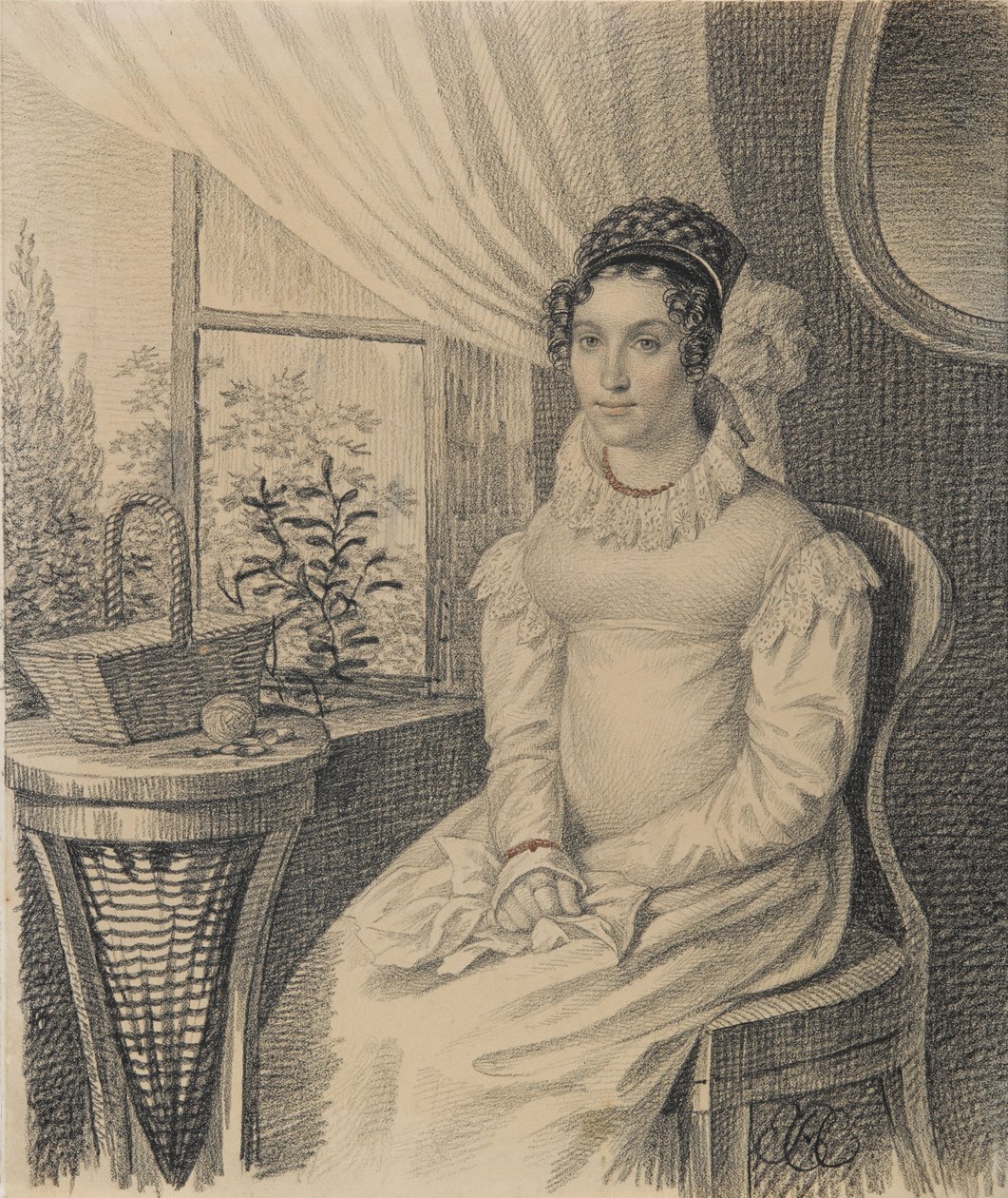 Porträt von Varvara Alexandrowna Korsakowa, frühe 1820er von Carl von Hampeln