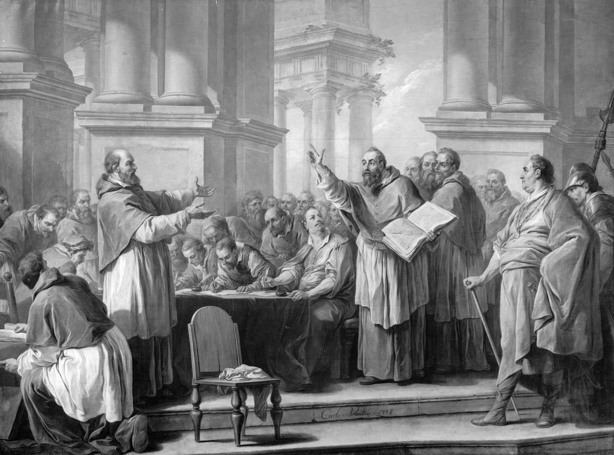 Treffen von St. Augustinus und den Donatisten von Carle van Loo