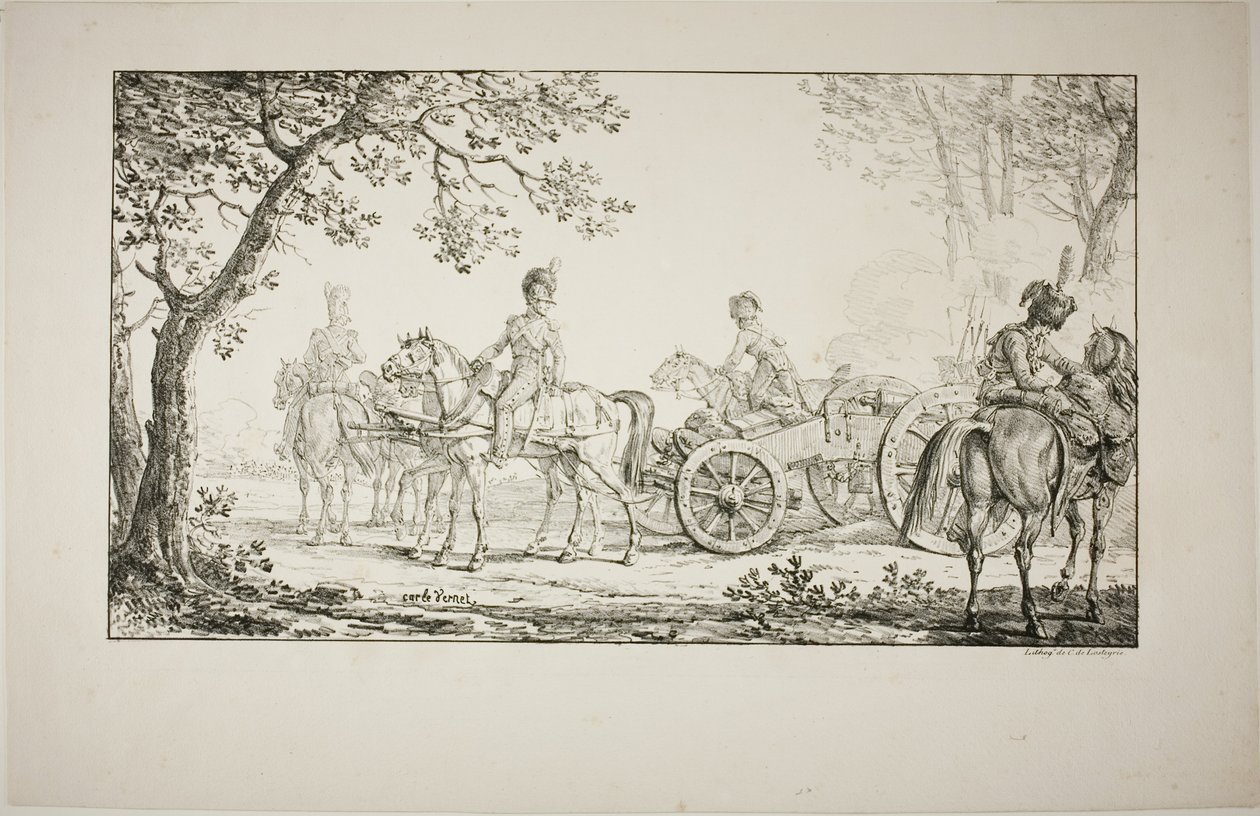 Gezogene Artillerie von Carle Vernet