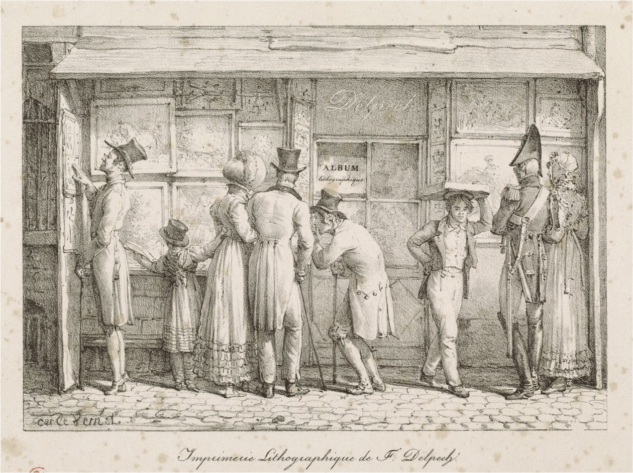 Lithographische Druckerei von F. Delpech von Carle Vernet