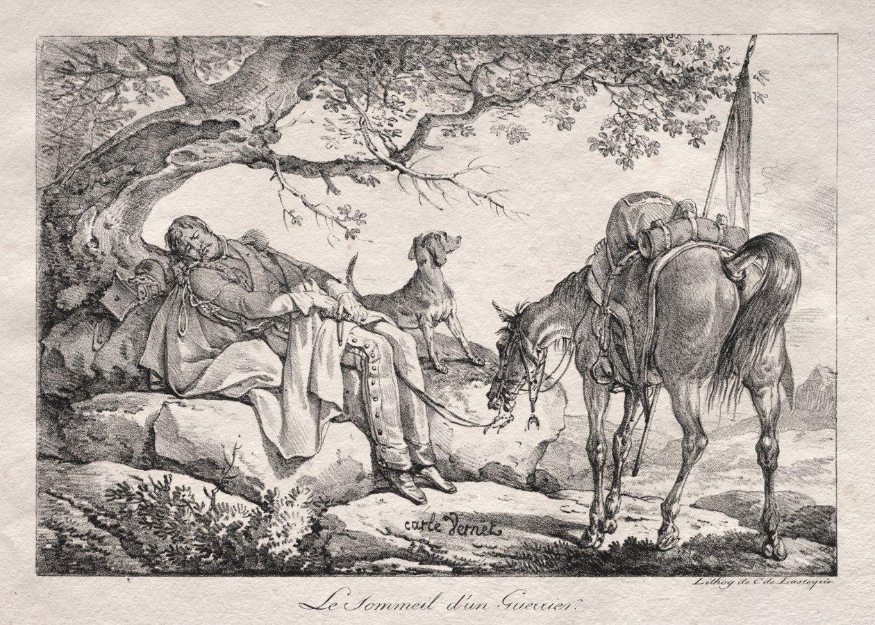 Der schlafende Soldat von Carle Vernet