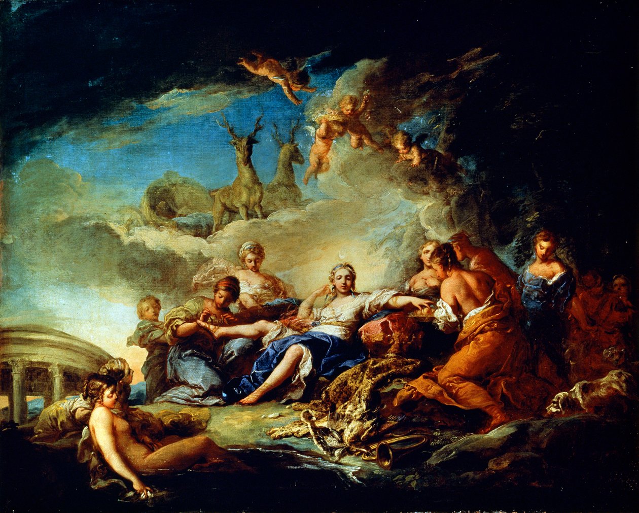 Dianas Rast auf der Jagd, 17. Jahrhundert von Carle van Loo