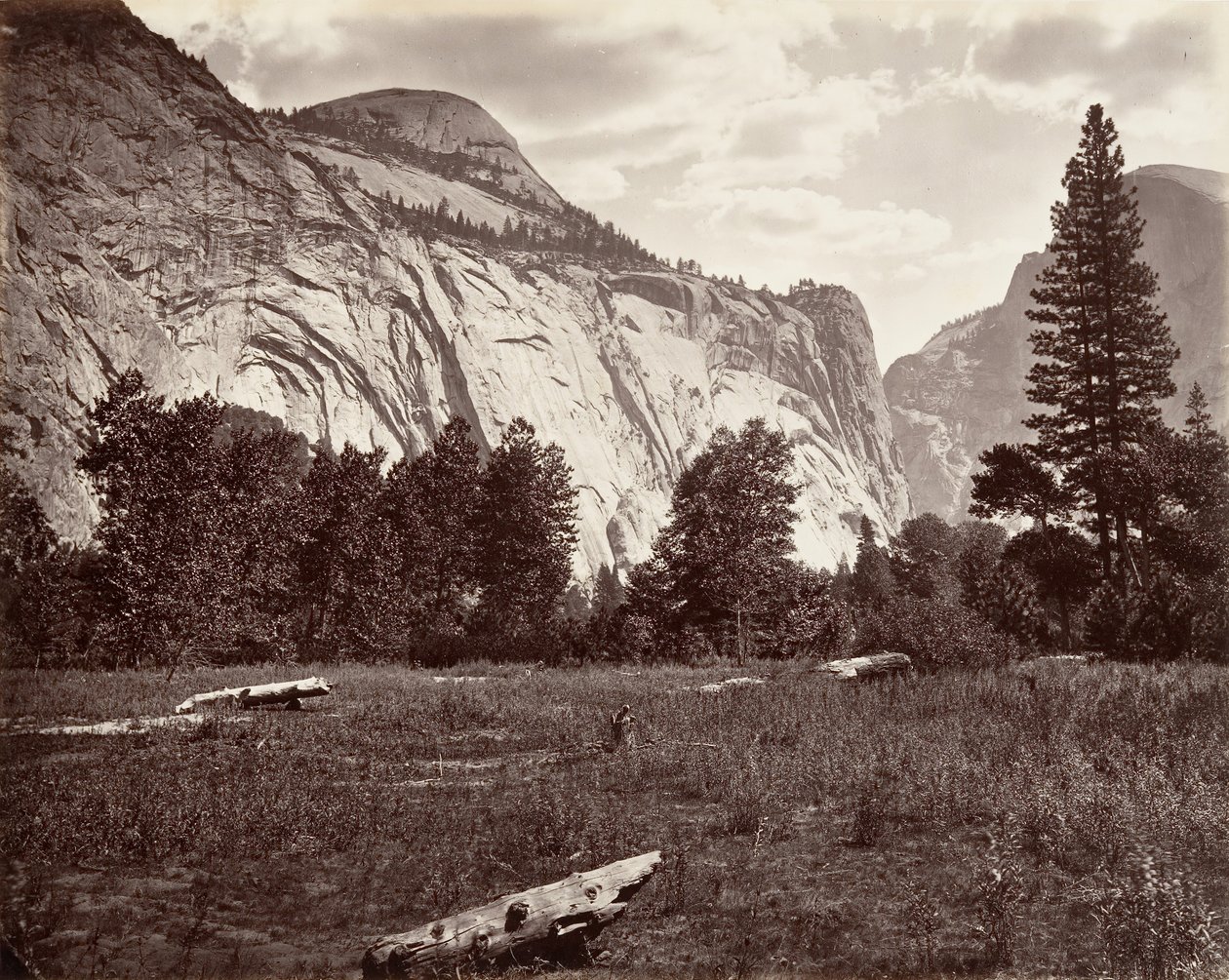 Nordkuppel, 3.725 Fuß, Yosemite, ca. 1872, gedruckt ca. 1876 von Carleton E. Watkins.