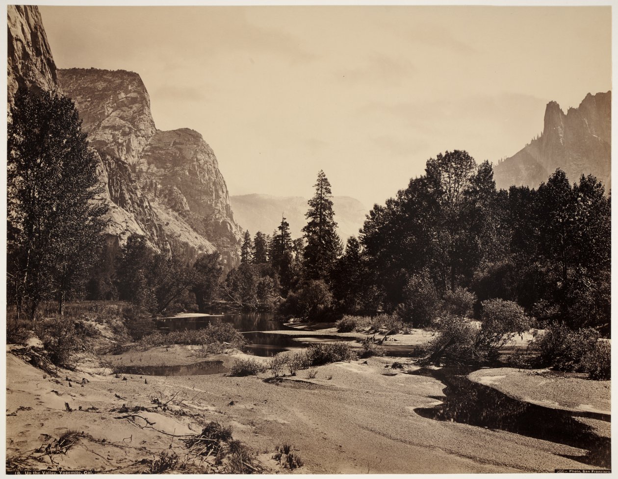 Das Yosemite-Tal vom Fuß des El Capitan von Carleton Emmons Watkins