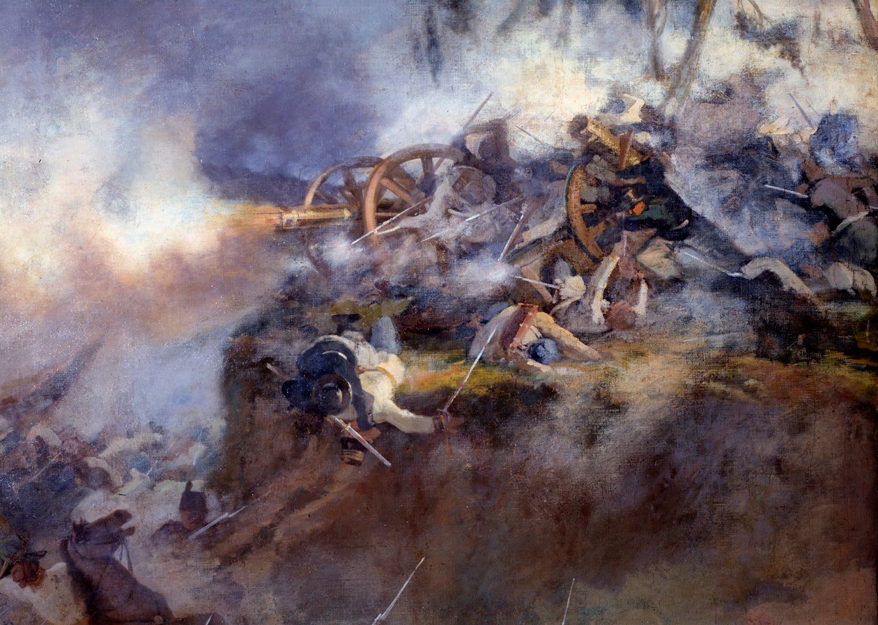 Die Schlacht von San Martino am 24. Juni 1859 (Detail) von Carlo Ademollo