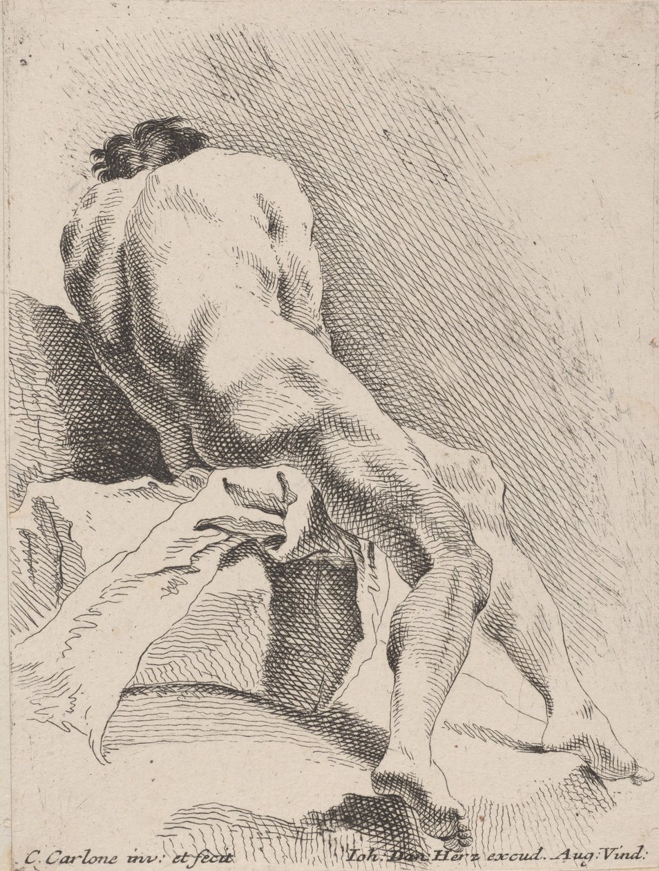 Akademische Studie, von hinten gesehen von Carlo Innocenzo Carloni