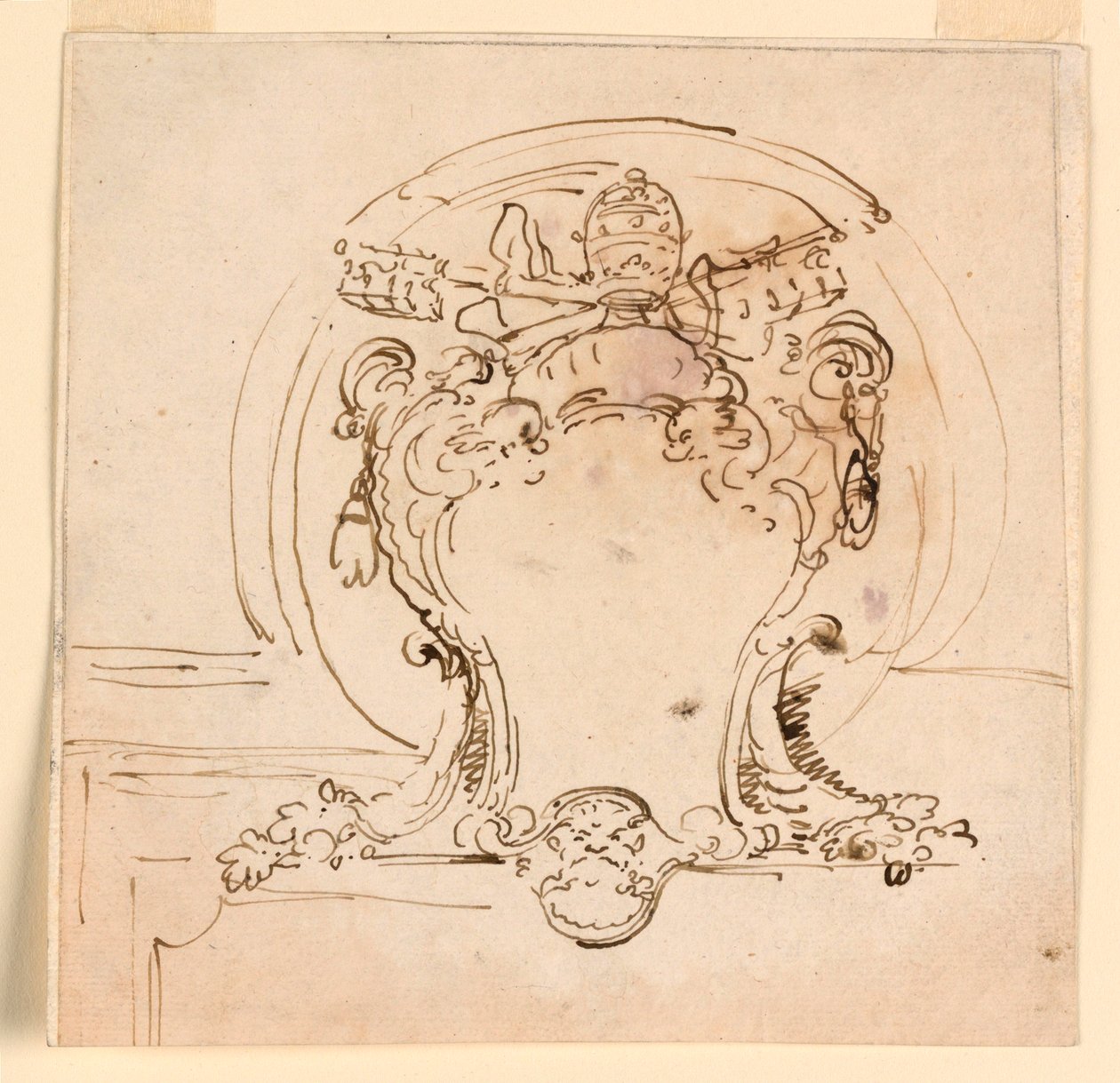 Päpstliches Wappen, 1740–58 von Carlo Marchionni
