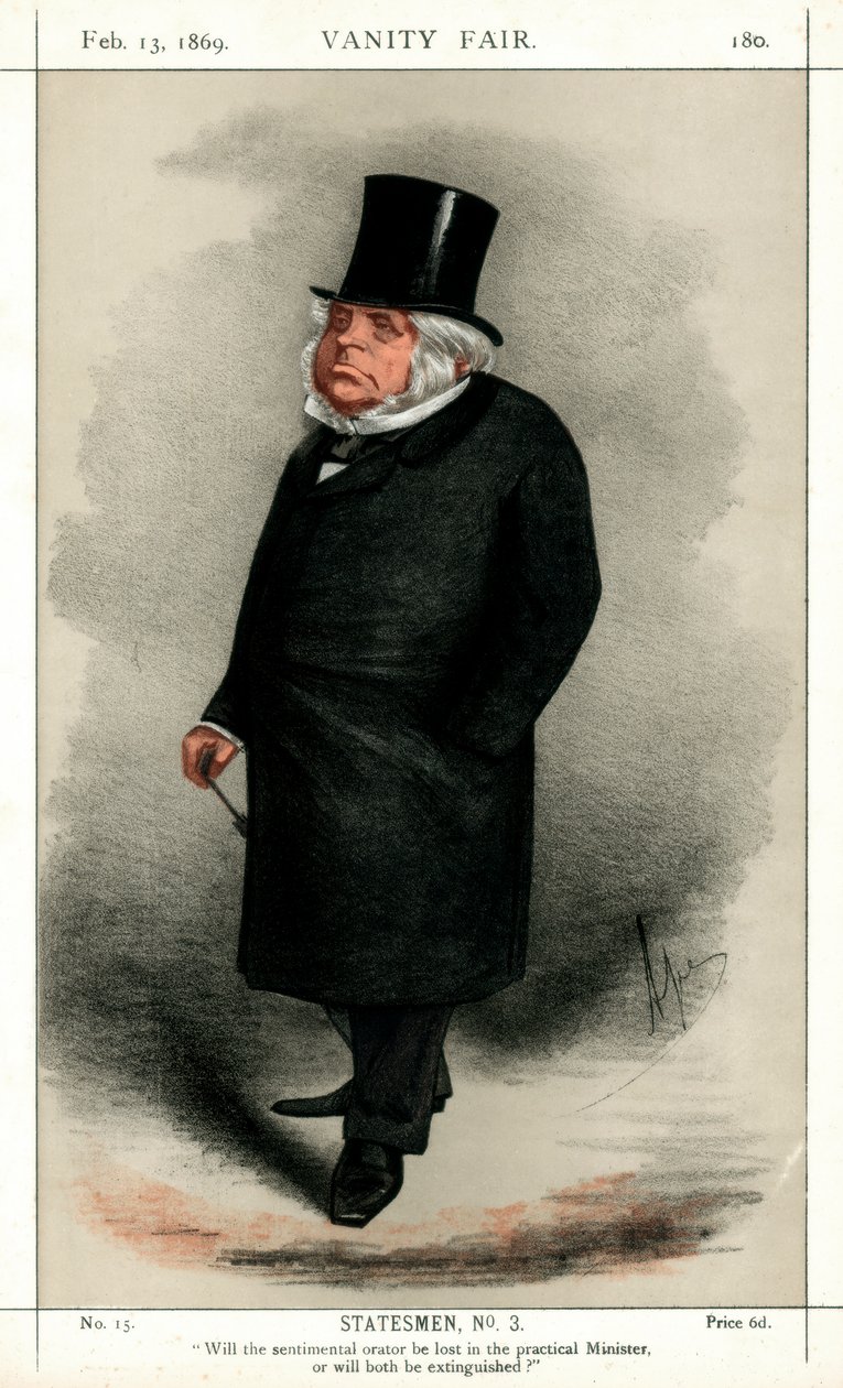 John Bright, britischer Radikaler und liberaler Politiker, 1869 von Carlo Pellegrini