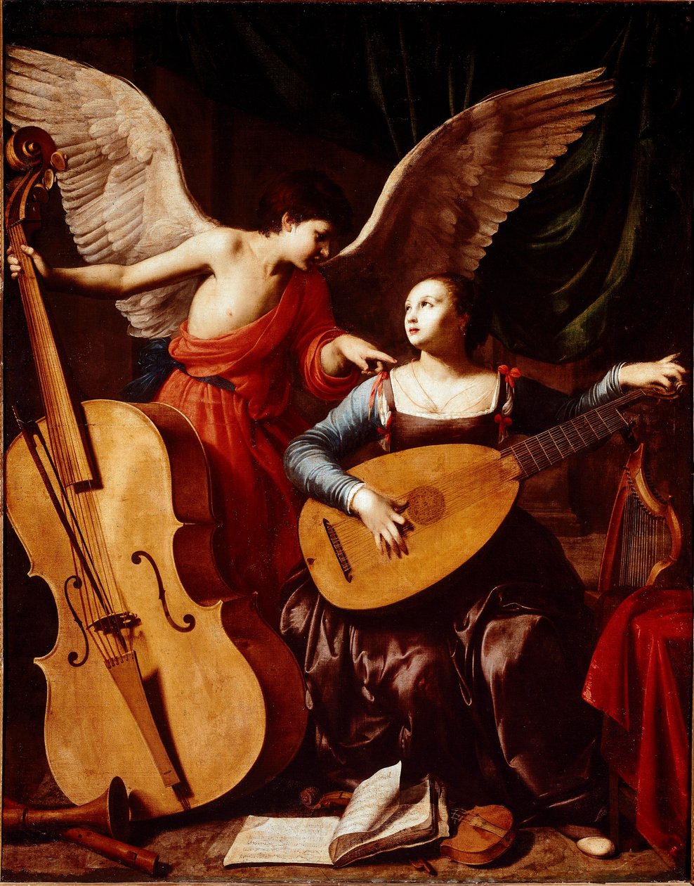 Heilige Cäcilia und der Engel von Carlo Saraceni von Carlo Saraceni