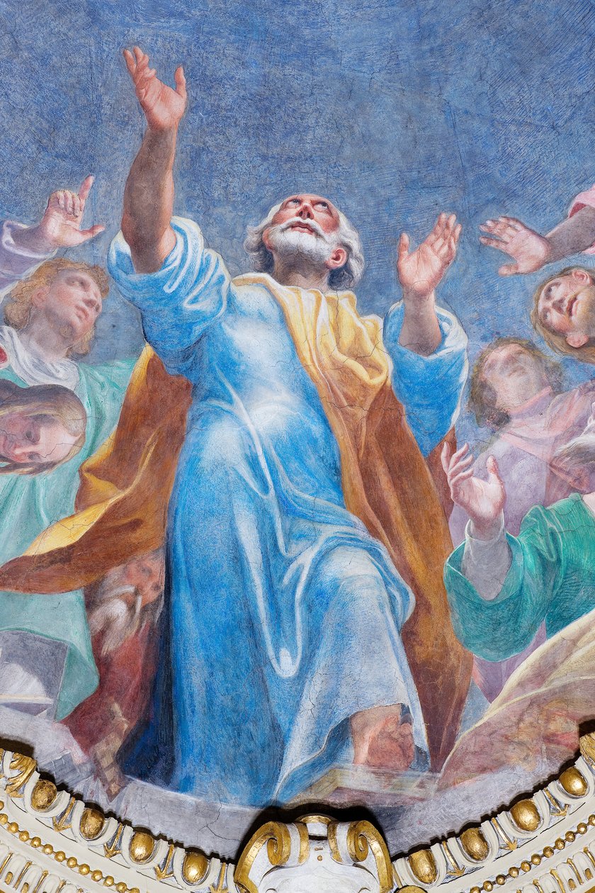 Herabkunft des Heiligen Geistes auf die zwölf Apostel (Detail), ca. 1575 von Carlo Urbino