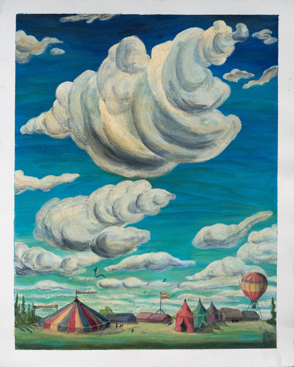 Große Wolken über Zirkuszelten, 1992 von Carolyn Hubbard Ford