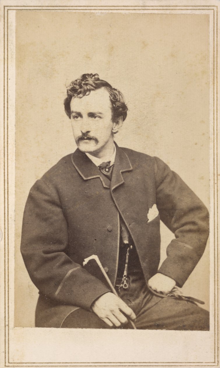Carte de visite von John Wilkes Booth, 1862 von Case and Co. Silsbee