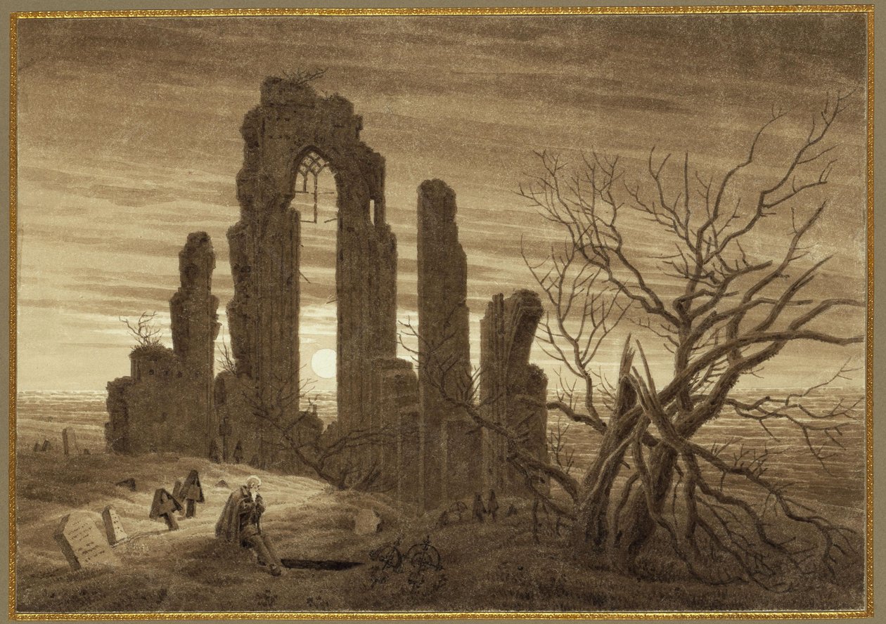Der Winter - Die Nacht - Alter und Tod (aus dem Tageszeiten- und Lebensalterzyklus von 1803) von Caspar David Friedrich