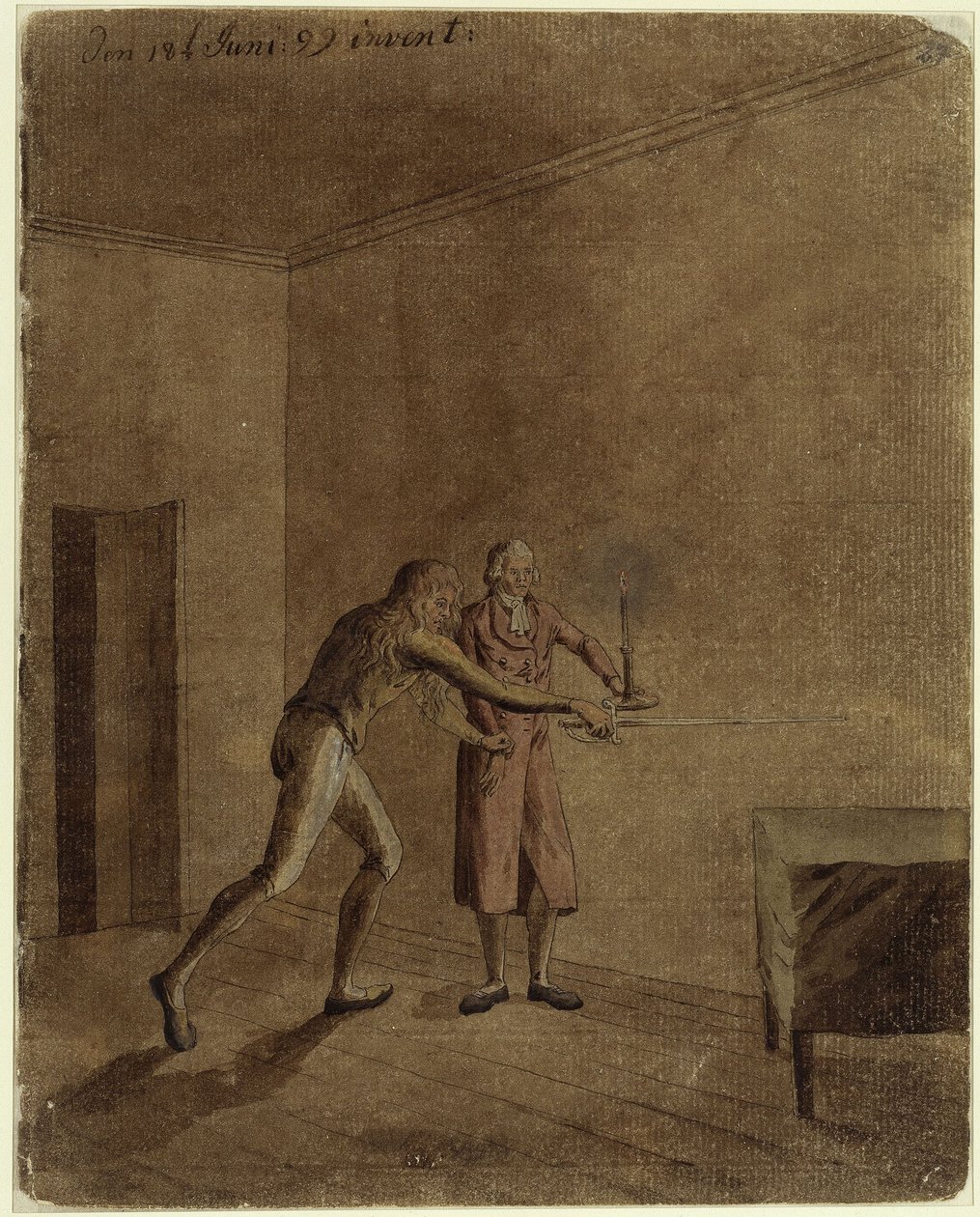 Franz und Daniel aus Schillers "Die Räuber" von Caspar David Friedrich
