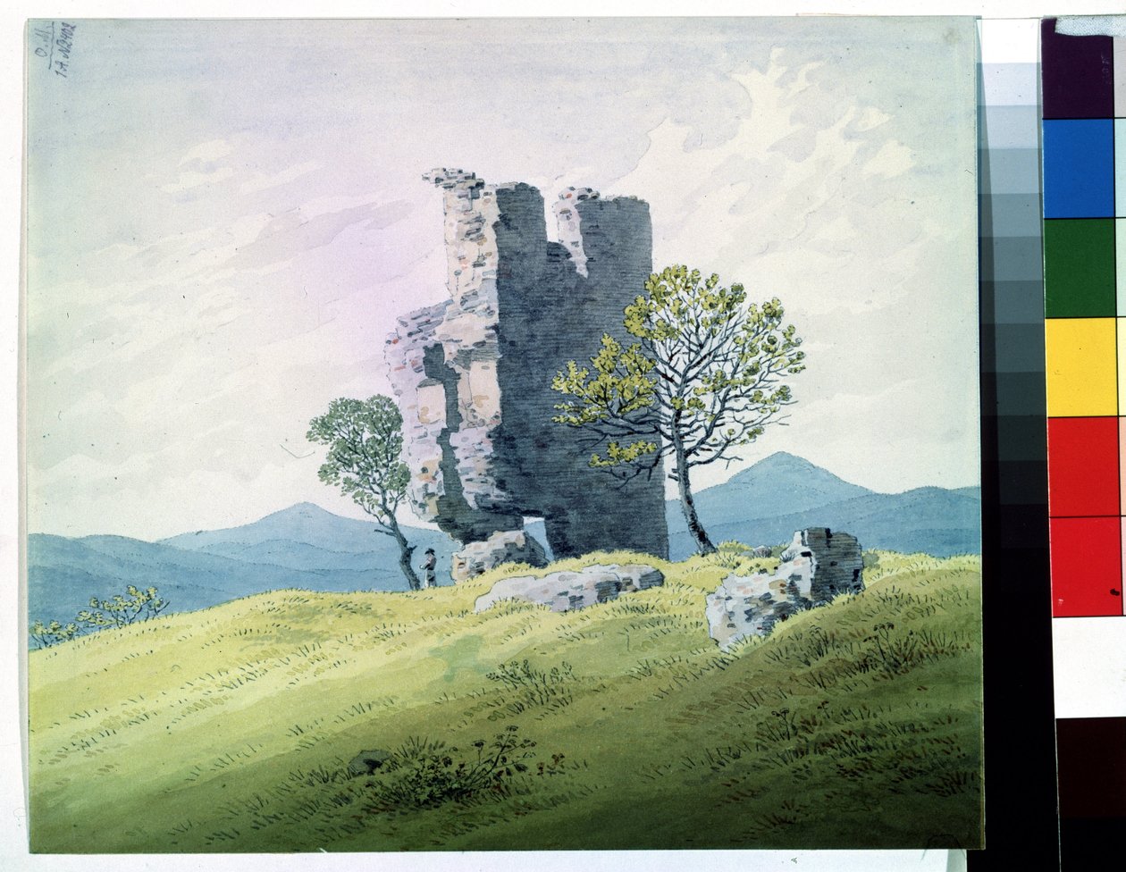 Die Ruinen des Schlosses von Teplice in der Tschechischen Republik von Caspar David Friedrich