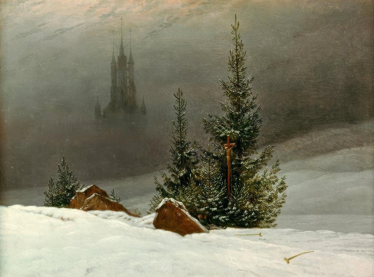 Winterlandschaft mit Kirche von Caspar David Friedrich