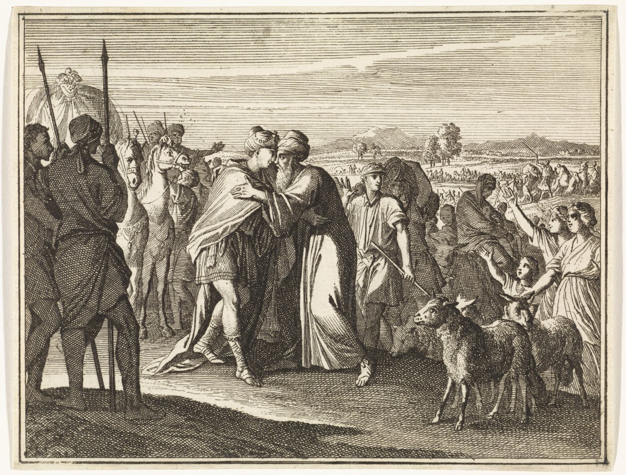 Begegnung von Jakob und Josef von Caspar Luyken