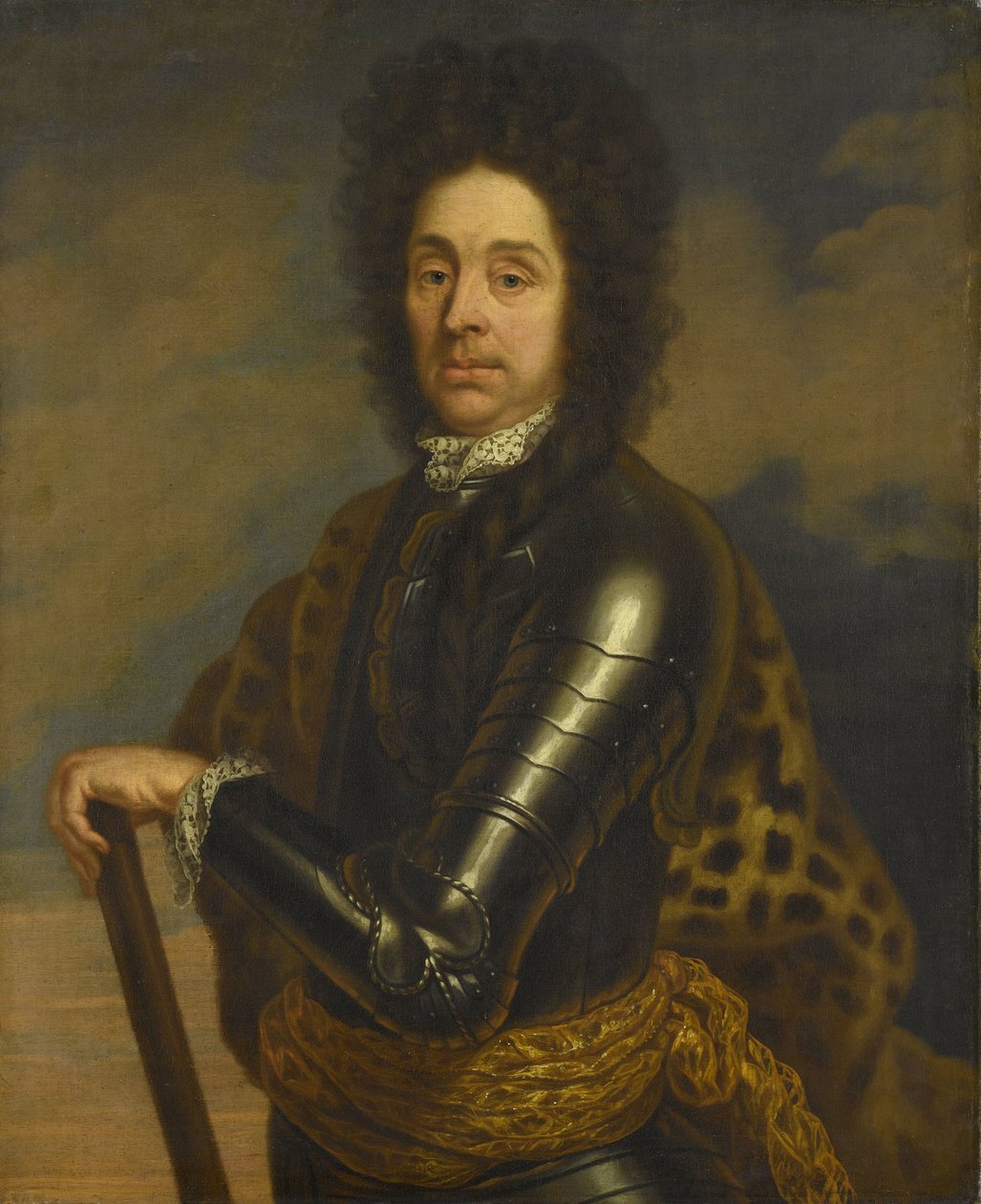 Porträt von Menno Baron van Coehoorn (1641-1704). General der Artillerie und Festungsingenieur von Caspar Netscher (copy after)