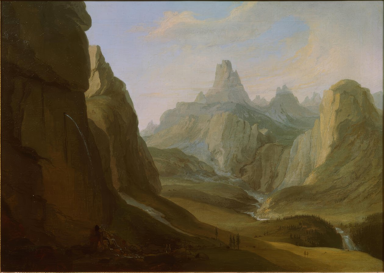Der Gemmi-Pass mit Daube und Daubenhorn von Caspar Wolf