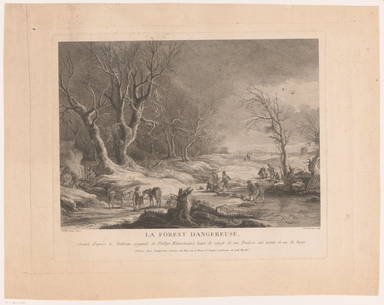 Winterlandschaft mit angegriffenen Figuren von Cathérine Elise Cousinet