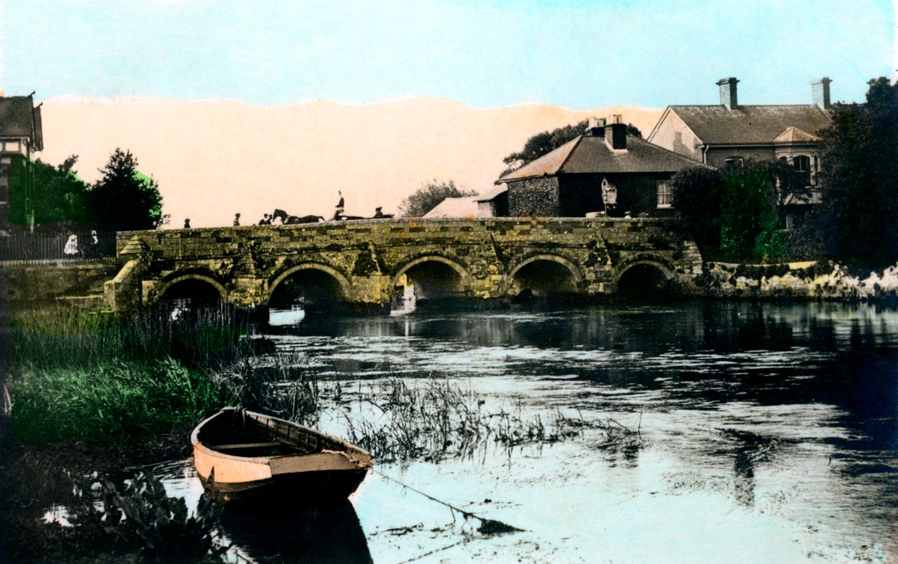 Die alte Brücke, Christchurch, Dorset, 1926 von Cavenders Ltd