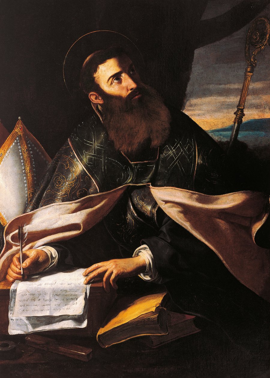 Porträt des Heiligen Augustinus von Hippo von Cecco de Caravaggio