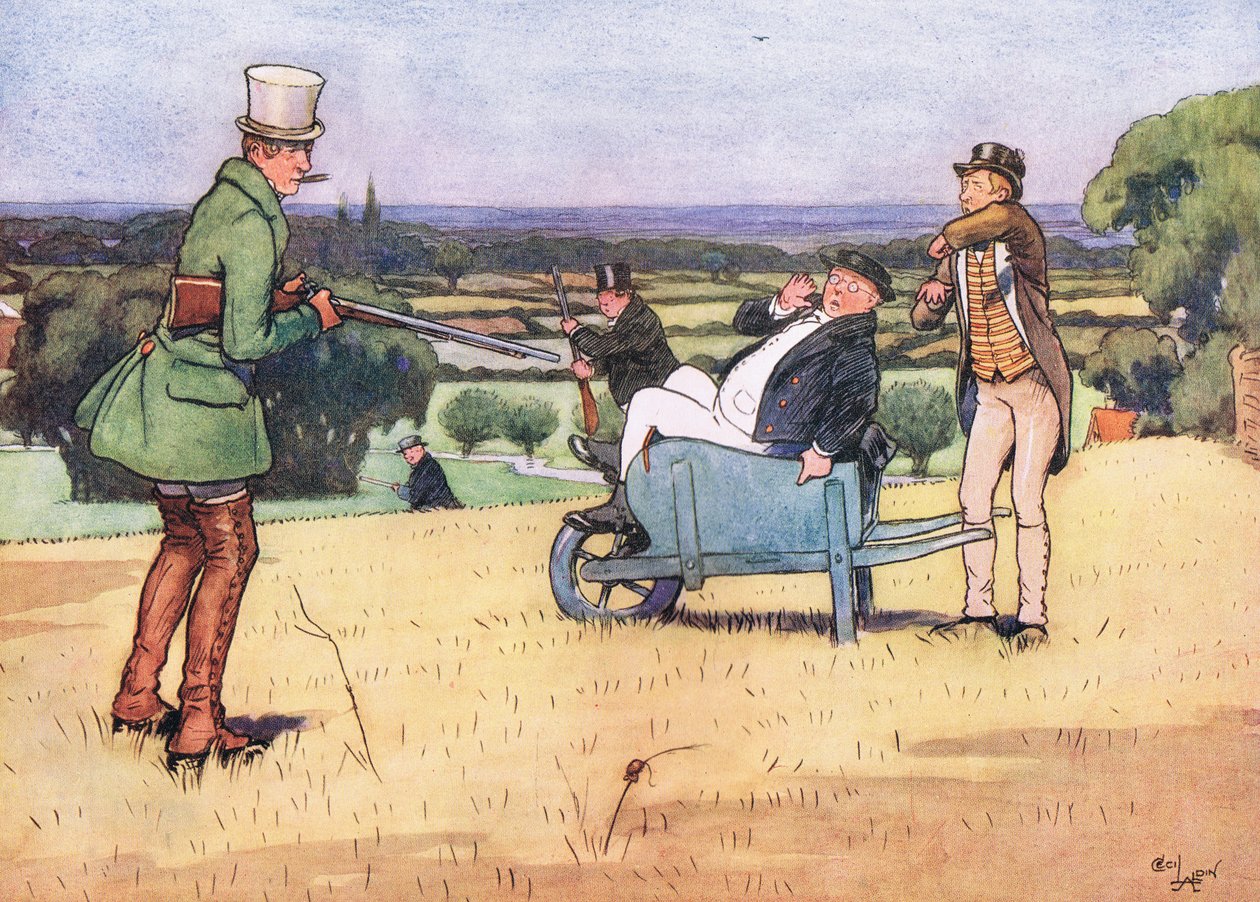 Ich werde nicht zulassen, dass diese Schubkarre einen weiteren Schritt bewegt wird, es sei denn, Winkle trägt sein Gewehr anders von Cecil Charles Windsor Aldin