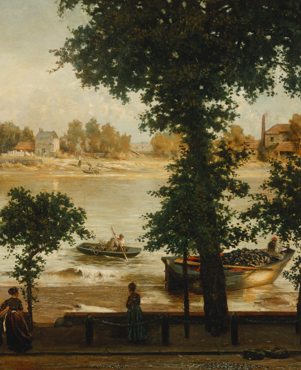 Ein Sommerabend am Cheyne Walk, 1870-71 von Cecil Gordon Lawson