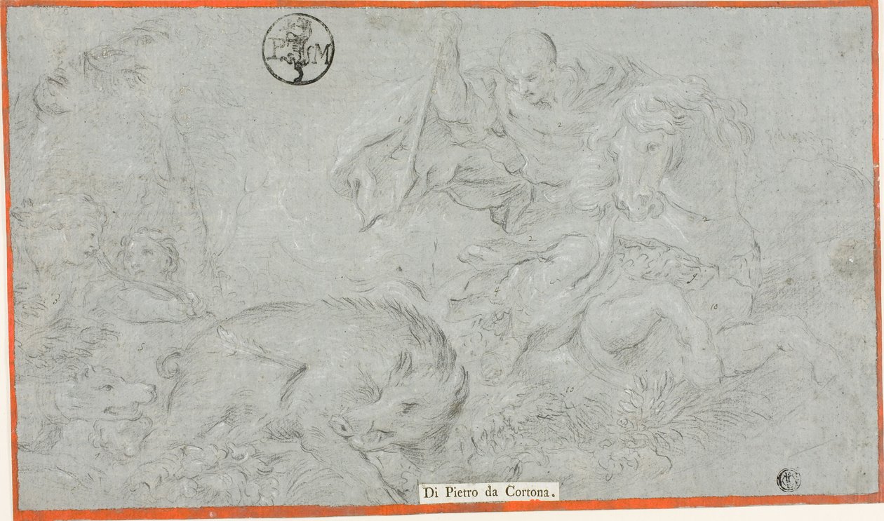 Kopie einer Szene aus dem Leben von Sulla Fresko, in der Halle des Saturn, Pitti-Palast von Cesare Dandini