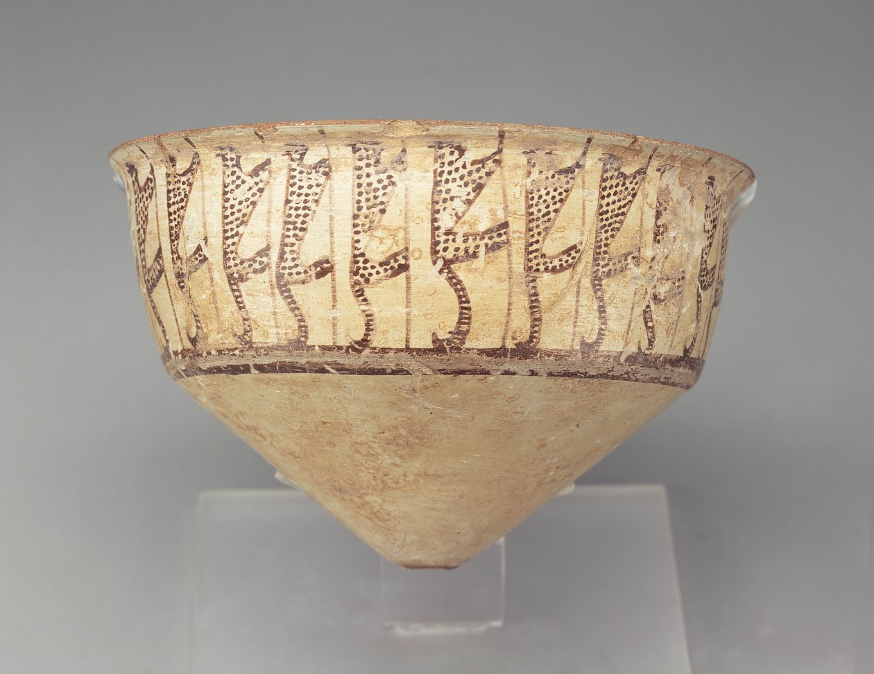 Konische Schale mit Leopardenmuster, 3500-3000 v. Chr. von Chalcolithic