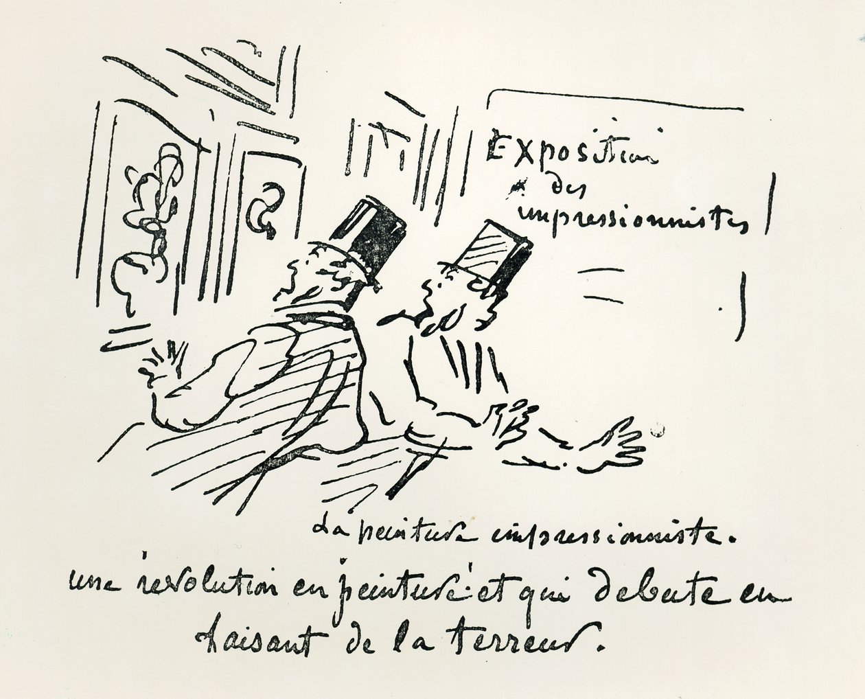 Karikatur der ersten Impressionistenausstellung in Paris, 