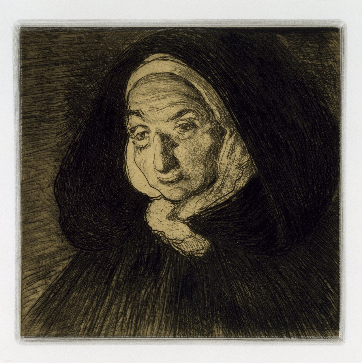 Bretonische Frau, die Lichter von Saint-Jean, 1911 von Charles Cottet