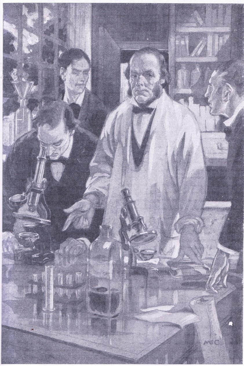 Lord Lister, der den Schmerz bei chirurgischen Operationen verbannte, erklärt seine Ideen seinen Studenten von Charles Edmund Brock