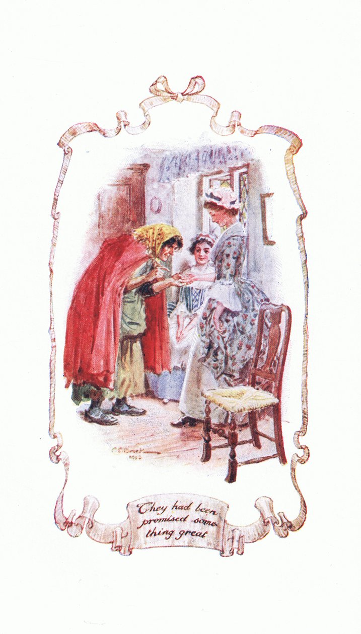 Ihnen war etwas Großes versprochen worden, aus The Vicar of Wakefield veröffentlicht von J M Dent & Son Ltd, 1920er Jahre von Charles Edmund Brock