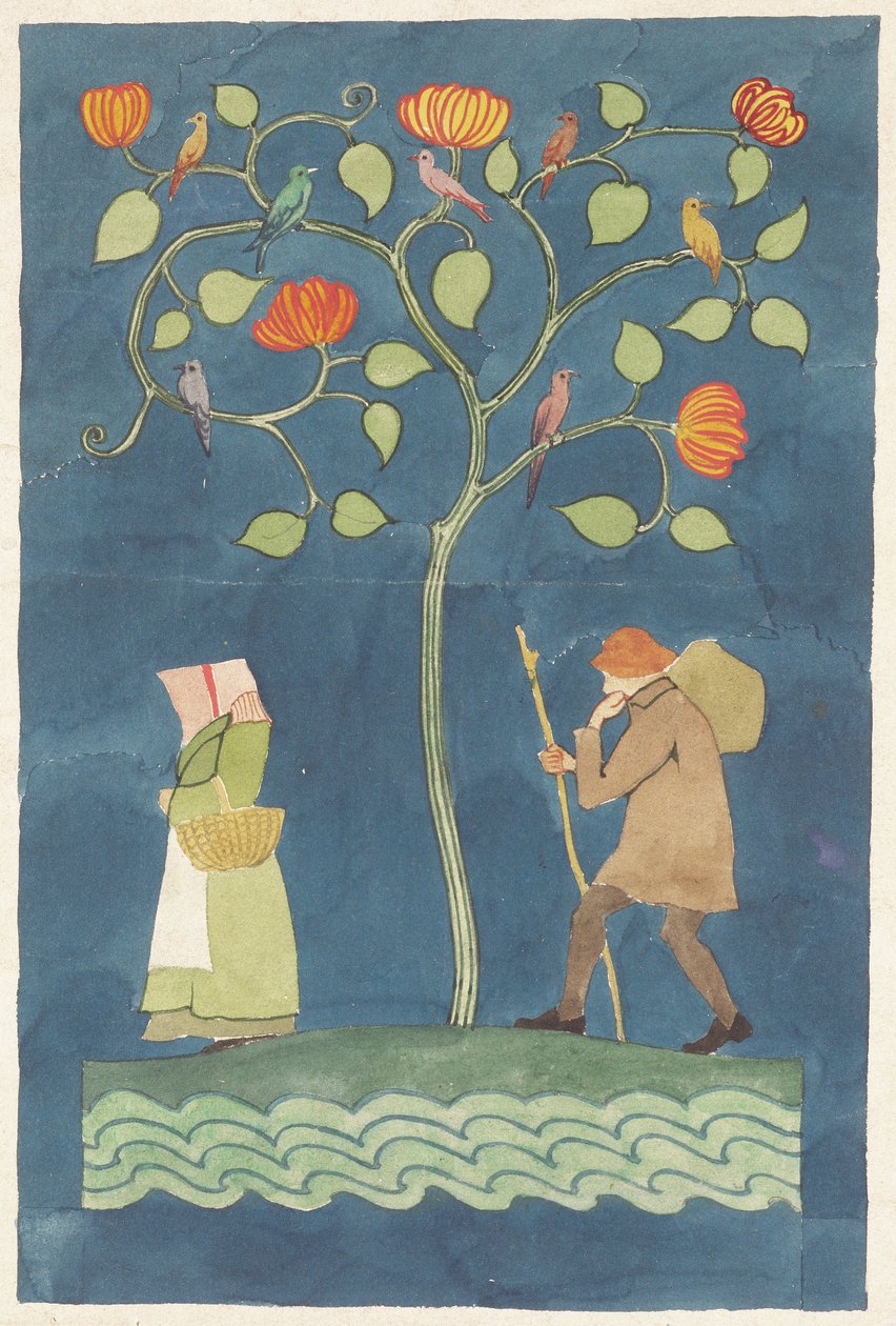 Bauern und der blühende Baum von Charles Francis Annesley Voysey