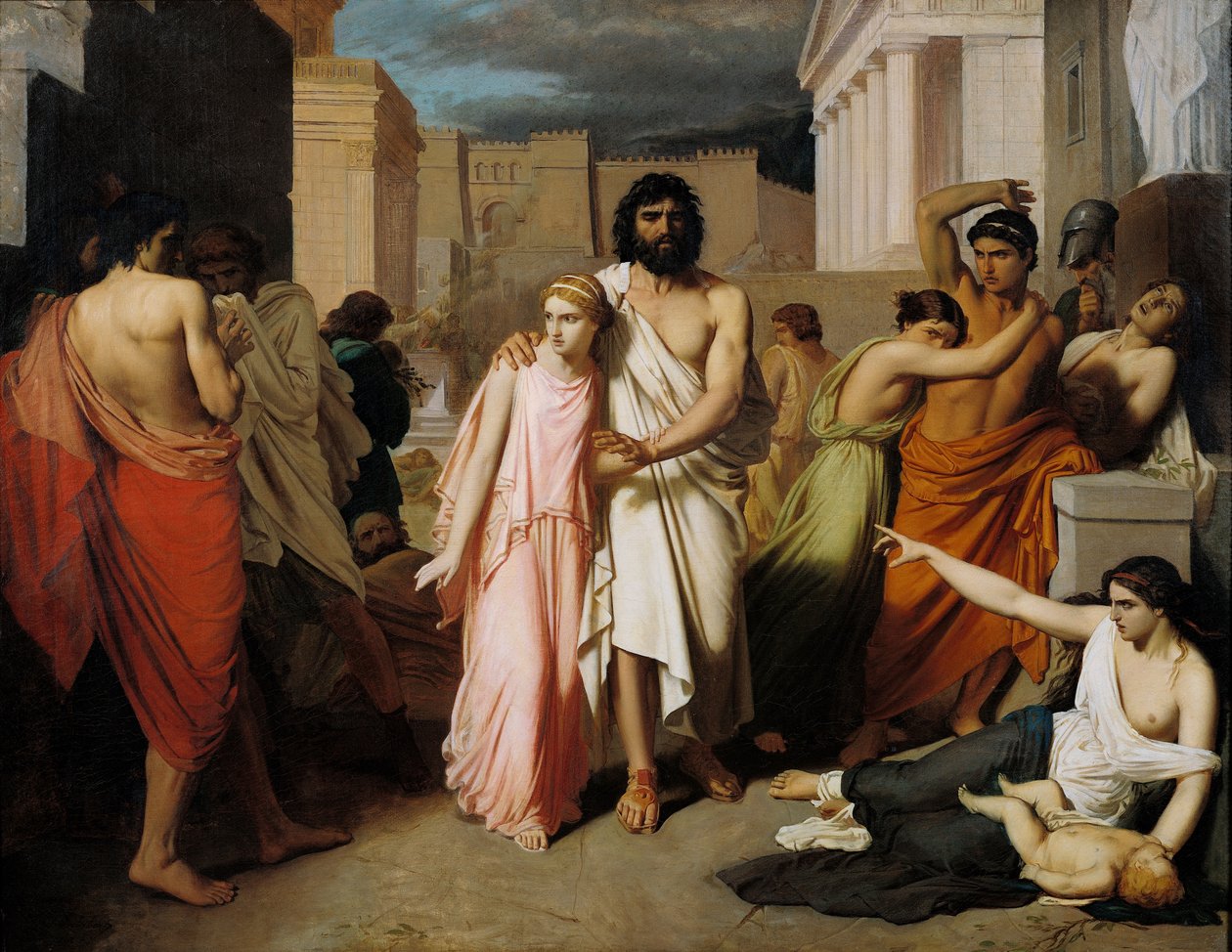 Ödipus und Antigone oder Die Pest von Theben von Charles François Jalabert